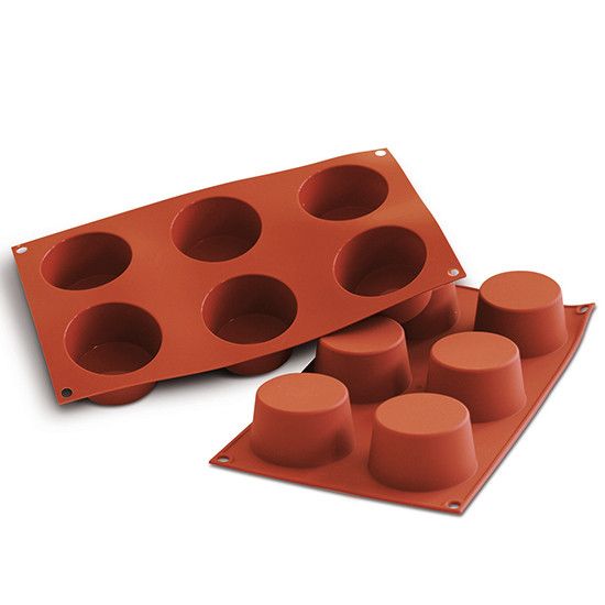159081_1_e9da_5 Boîte à Pâtisserie En Silicone GN 1/3 Pour 6 Muffins Ø 68 mm - Mastro – Image 1