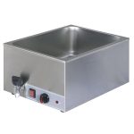 Bain-Marie Électrique De Table Avec robinet de Vidange, 1 Cuve GN 1/1 H 150 mm - Mastro