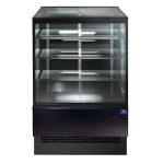 Comptoir Chaud Ventilée Avec 3 Étagères Et Vitre Vertical, L 1500 mm - Ral9005 - Mastro