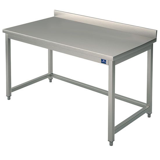 Table Inox de Travail avec Dosseret Gamme 600 – Virtus