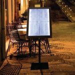 Présentoir Menus Professionnel Eclairé LED Noir 1,20 m - Securit – Image 5