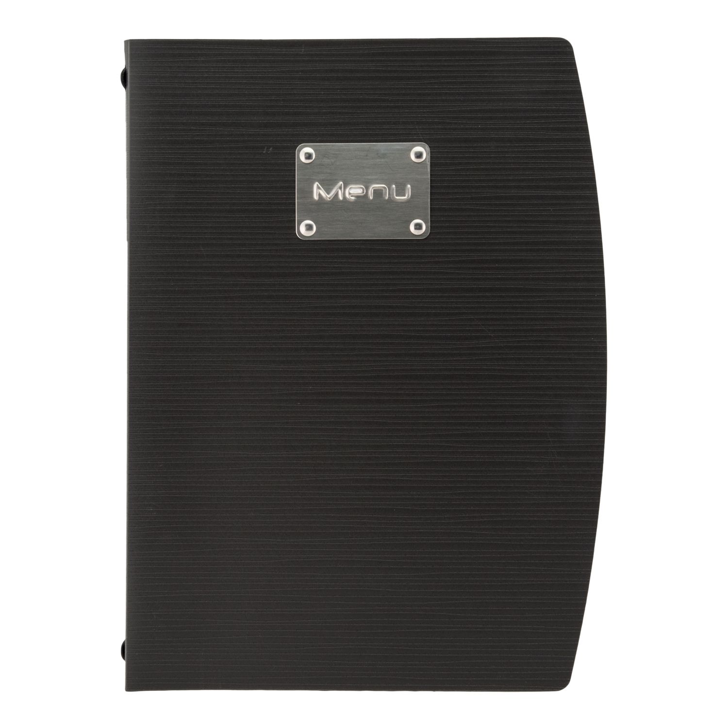 1de28a7c7cbf1e667d088337346a86f63195efd084fe1edd5d315c00a1456a96_adf4_5 Rio Carte Menu A4, 1 double insert inclus (4 vues) avec plaque inscription menu - Securit – Image 1