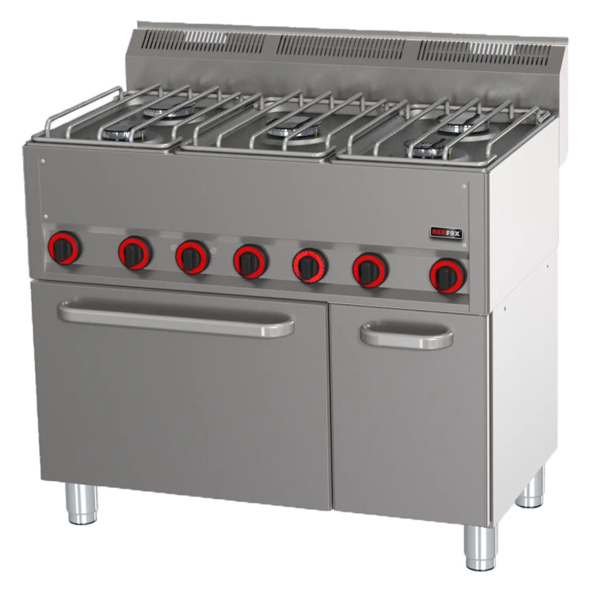 Fourneau combiné avec four à air chaud électrique GN 1/1 – 5x brûleur SPT 90/5 GL – Redfox