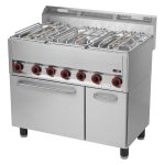 Fourneau combiné avec four à air chaud électrique GN 1/1 - 5x brûleur SPT 90/5 GLS - Redfox – Image 2