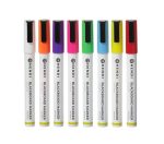 Feutres à craie 3 mm 1 blanc 1 rouge 1 bleu 1 vert 1 jaune 1 violet 1 orange et 1 rose - Hendi – Image 5
