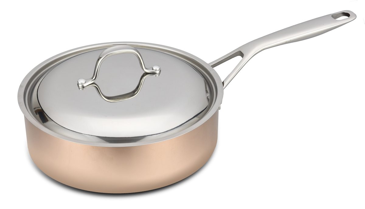 SAUTEUSE CUIVRE AVEC COUVERCLE INOX – B’CHEF – BAUMALU