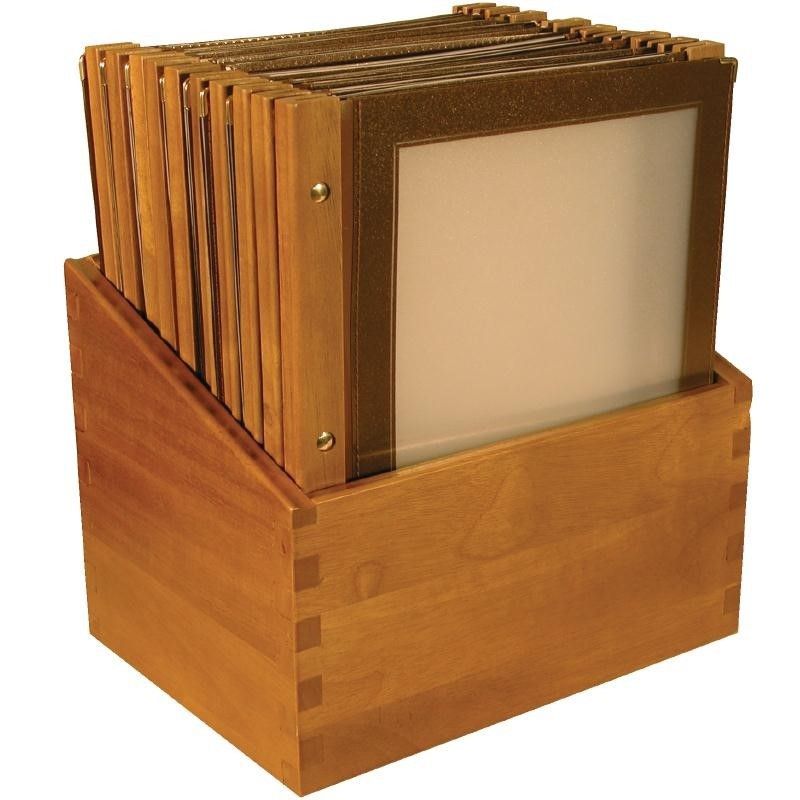 20 protège menu A4 cadre en bois avec boîte en bois - Securit – Image 3