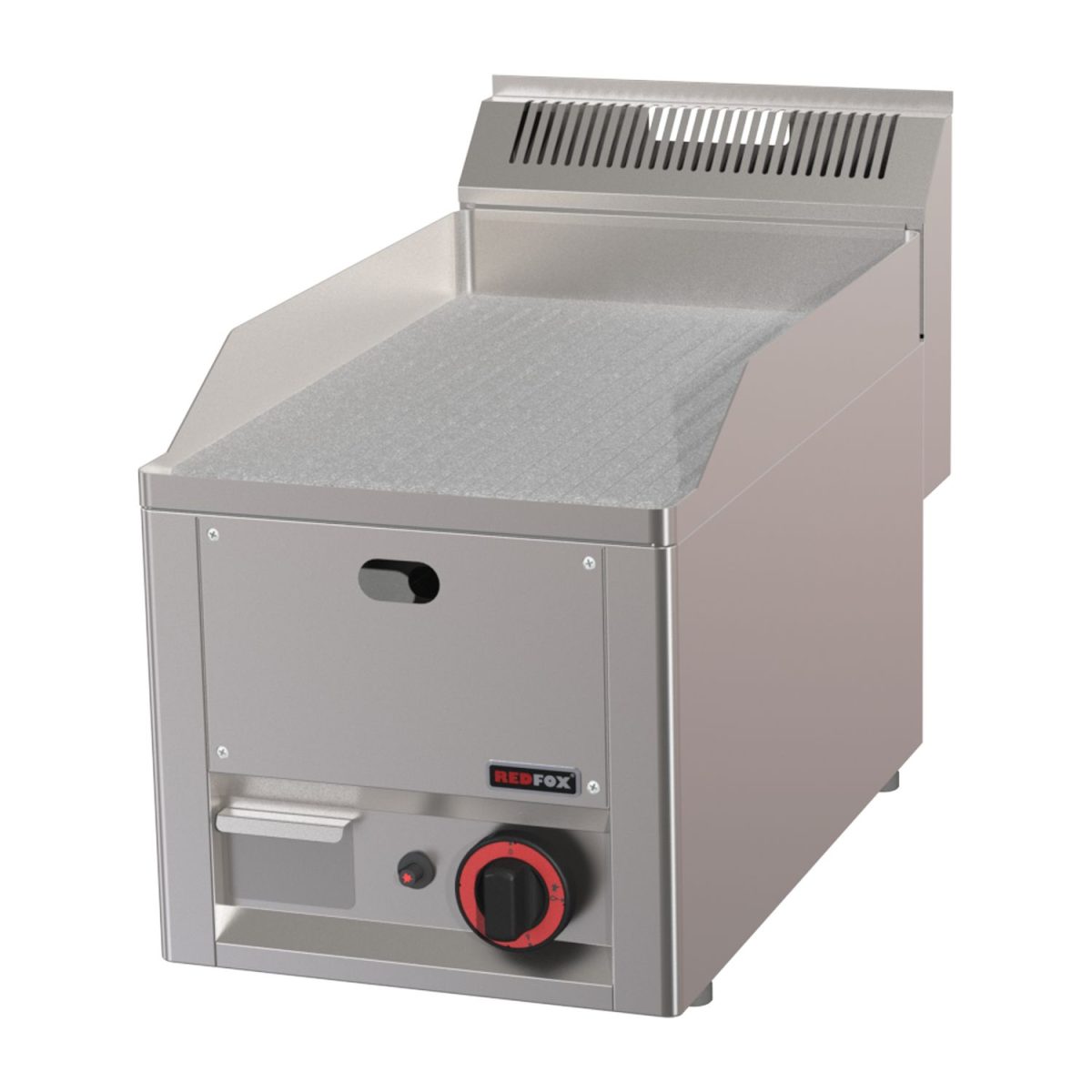 Plaque de cuisson 32×48 à gaz chrome durable nervurée sans soubassement FTRC 30 GL – Redfox
