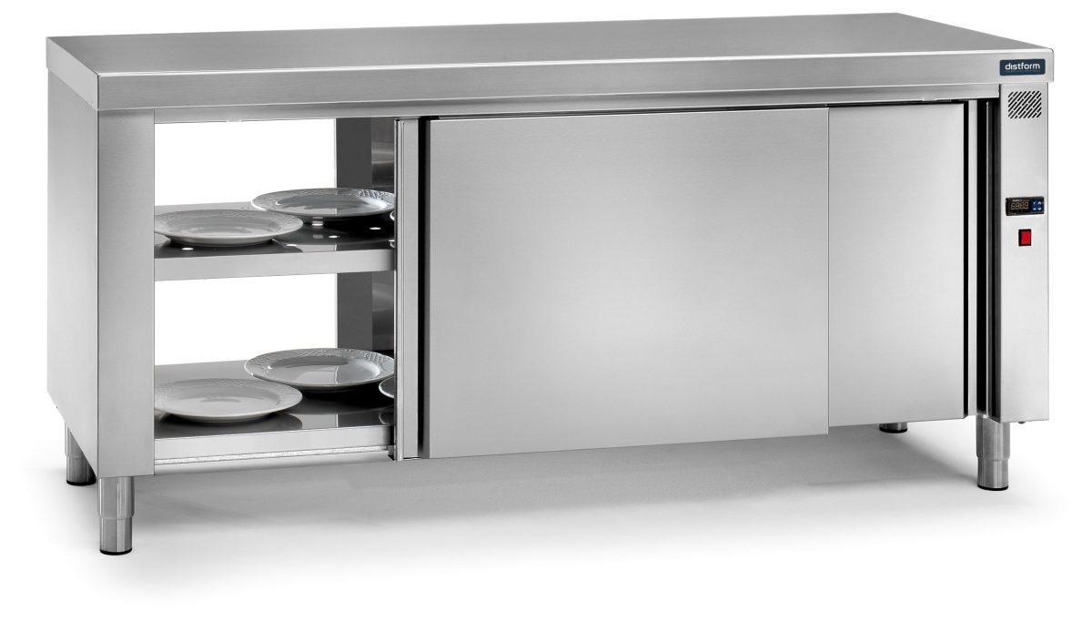Meuble Chauffant Central Traversant Inox – Gamme 600 – Sans Plan De Travail – Distform