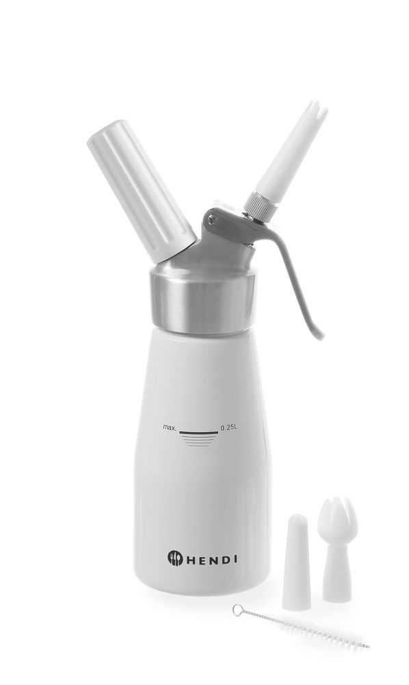 22a3d2398763ce8204fe7fa4b8ceb4212e1685cfe45f12a9444a1a2b69ebacd0_b8a7_5 Siphon à chantilly Kitchen Line 0,25L 80x(H)200 mm - Hendi – Image 1