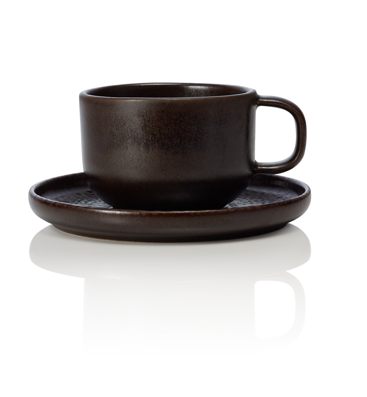 Lot de 6 tasses et soucoupes 0,275 L Marron métallisé H 60 mm – Was Germany