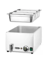 Set Bain-marie avec robinet de vidange HENDI RANGER + 3 x bac GN 1/3 avec couvercle, GN 1/1, 230V/1000W, 605x332x(H)242mm - Hendi – Image 5