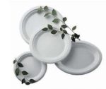 Assiette Jetable en Fibre 230 mm Blanc - Lot de 2 Colis de 500 - Matfer