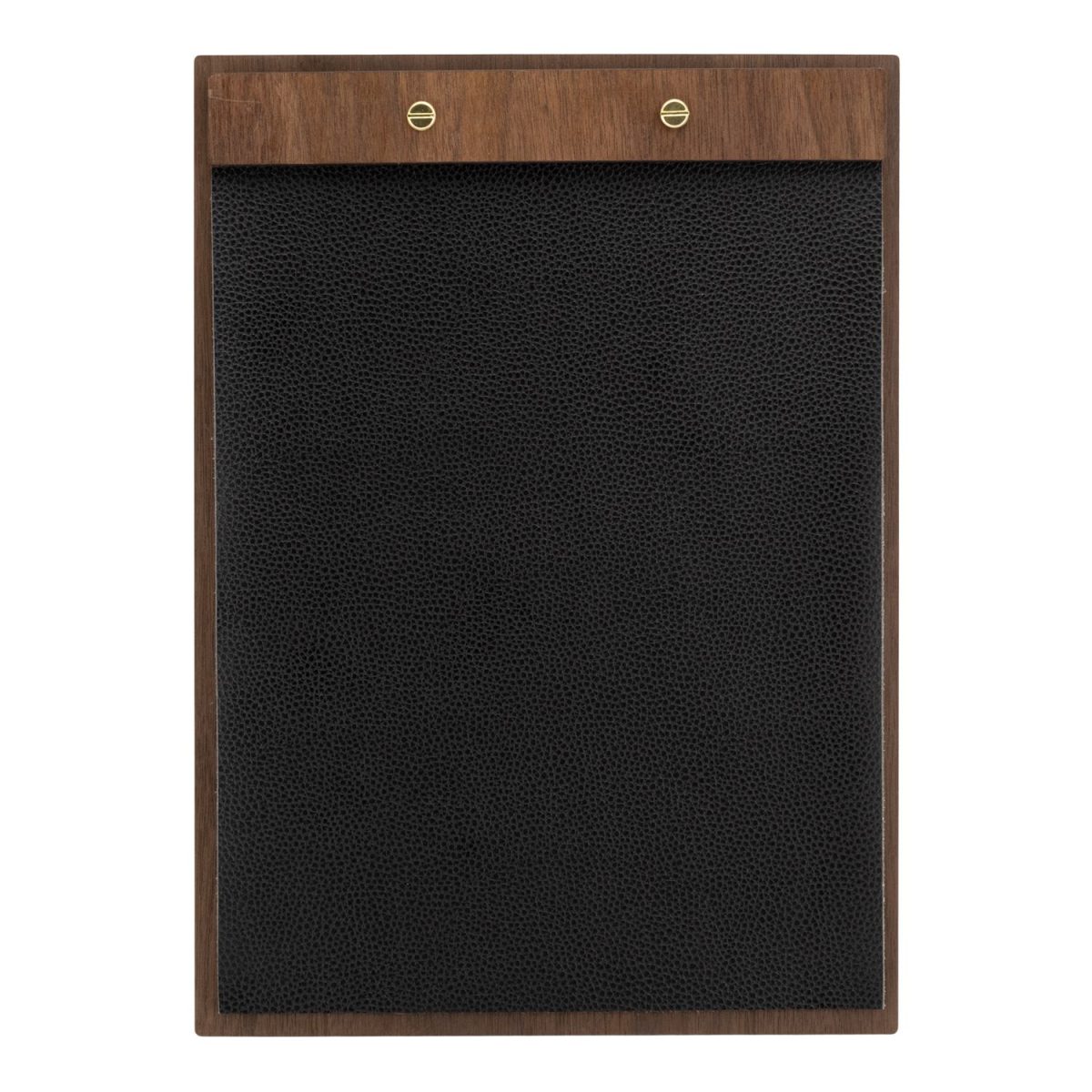 Porte-menu A4 en bois de Noyer avec premiere page en cuir  – Securit
