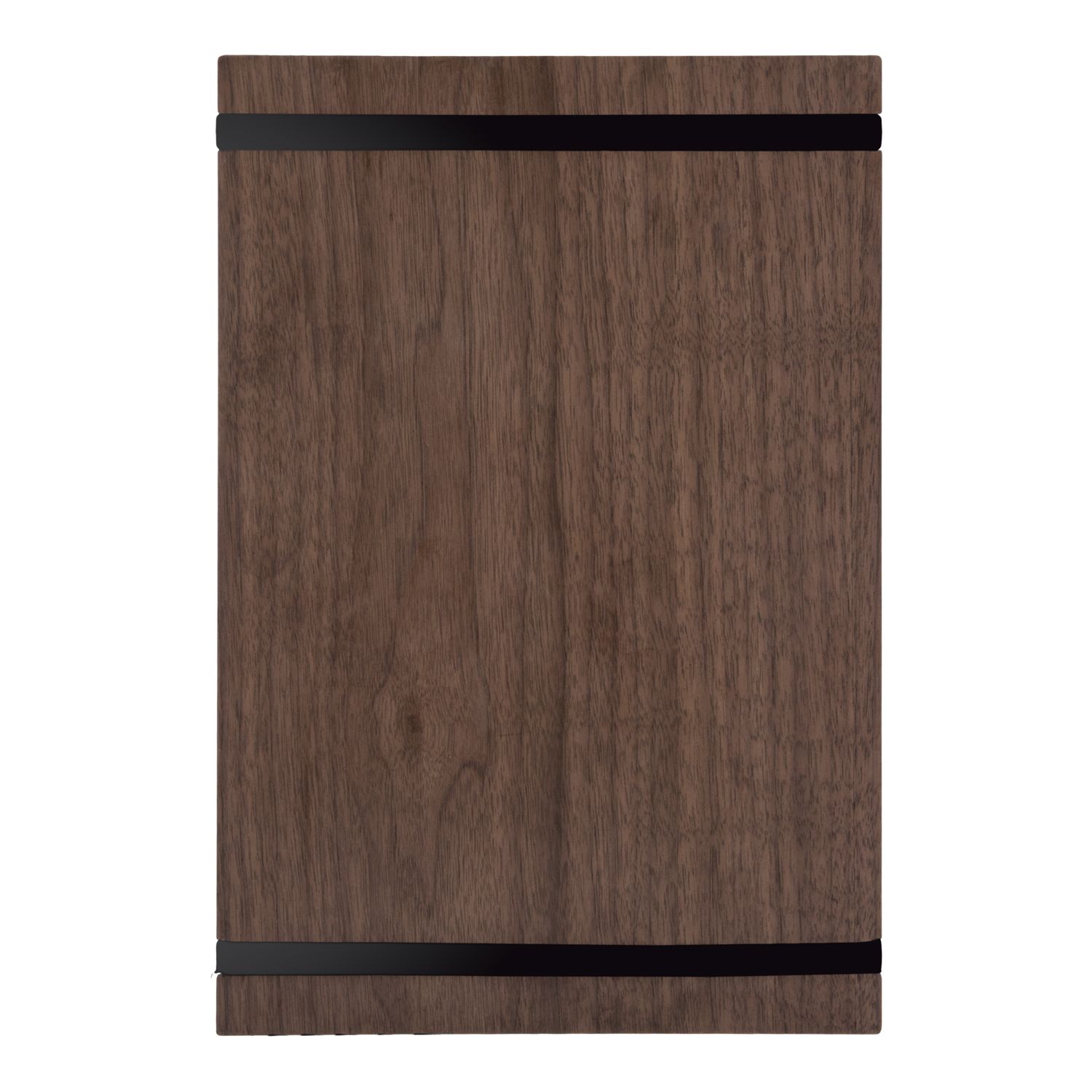 3177222c5795d0b31e8ce4d05c495c06aaf3d1834124bee847e4b4349ec74804_c103_5 Porte-menu en bois de Noyer - bande de caoutchouc blanc pour maintien des feuilles - A4 - Securit – Image 1