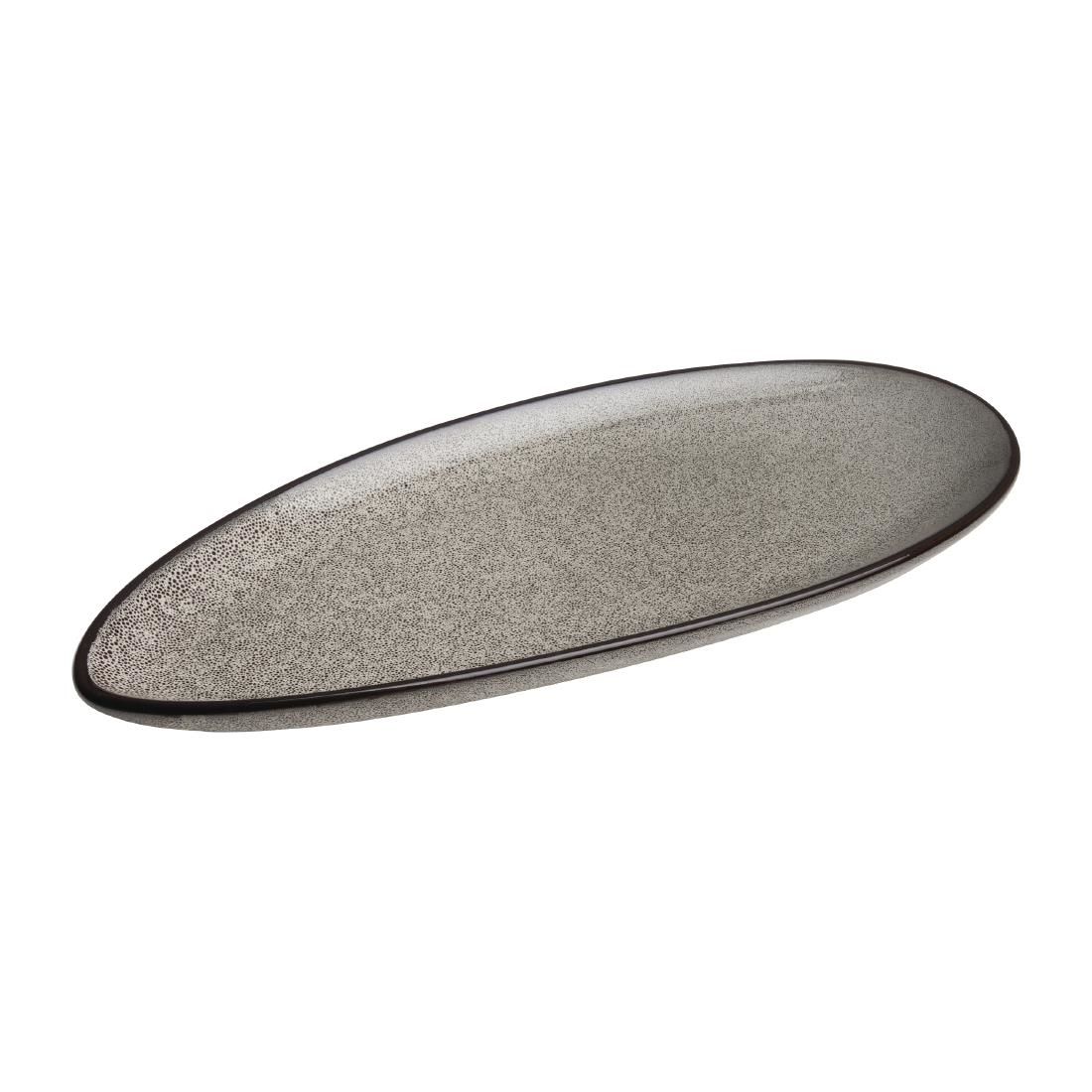 320dff0533b82025_4006_5 Assiette Feuille 255 et 305 mm Mineral - Lot de 6 - Olympia – Image 1
