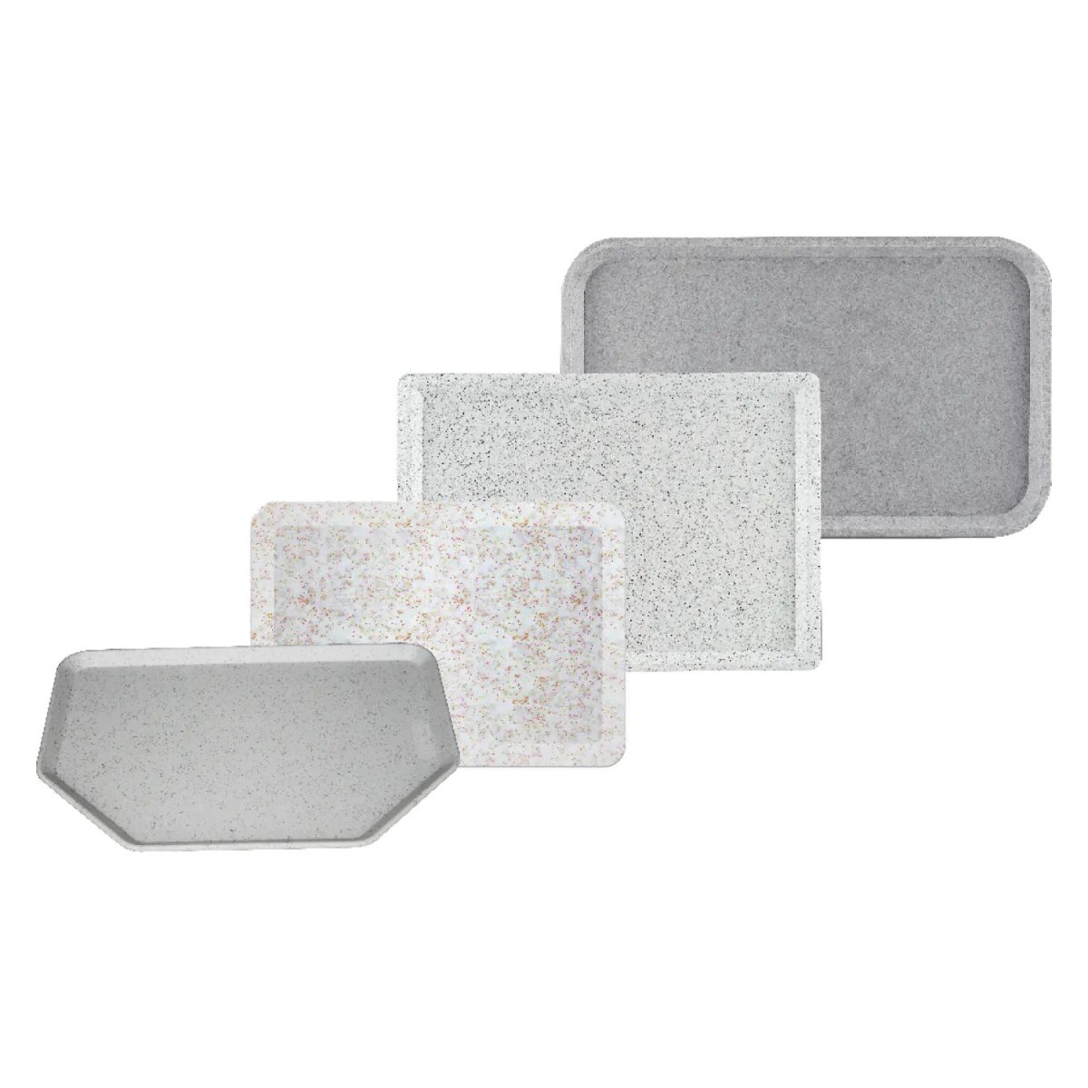 Plateau hexagonal 50×35 polyester sel/poivre RF – Podnos hexagonal 50×35 – Redfox
