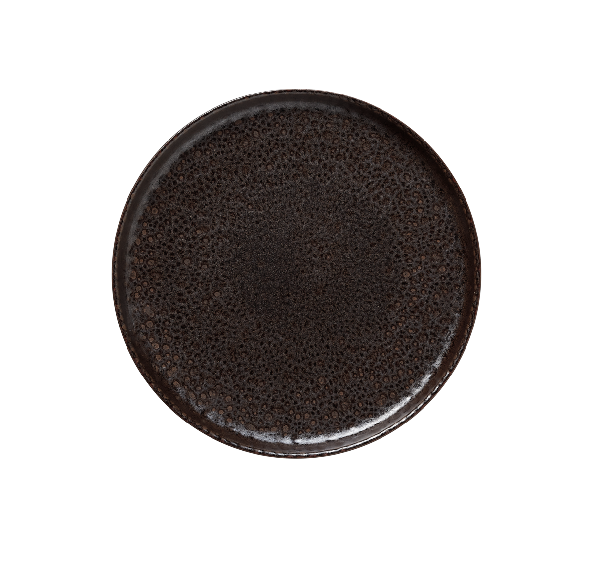 Lot de 6 assiettes en Grès Marron métallisées H 30 mm Ø 280 mm – Was Germany