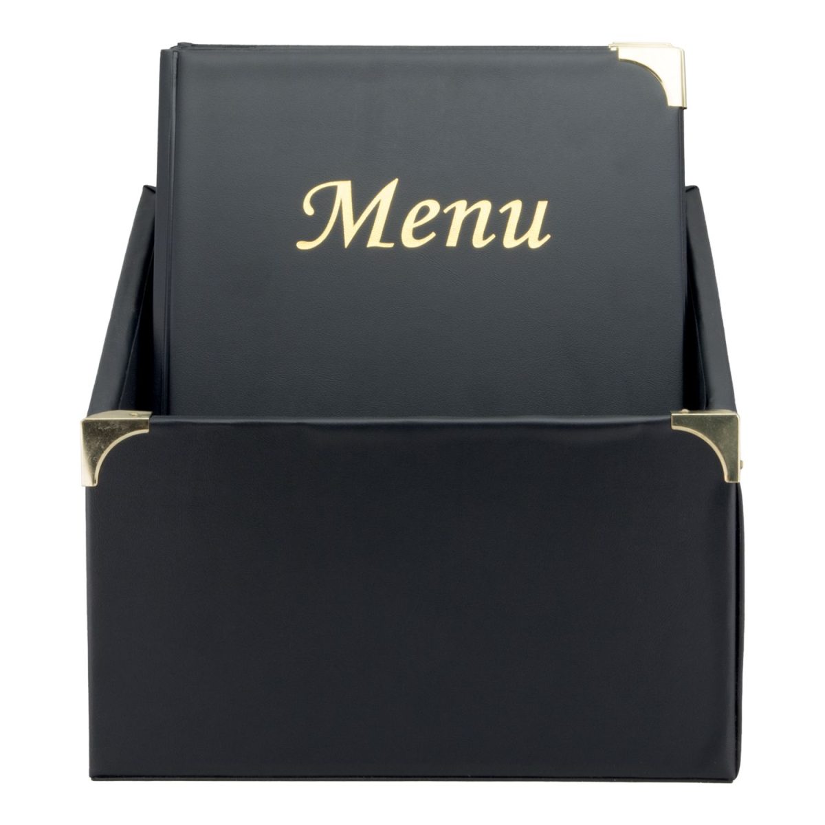 Box cartes-menu 1er prix Basique – NOIR – contenant 10 cartes – Avec chacunes 8 vues. – Securit