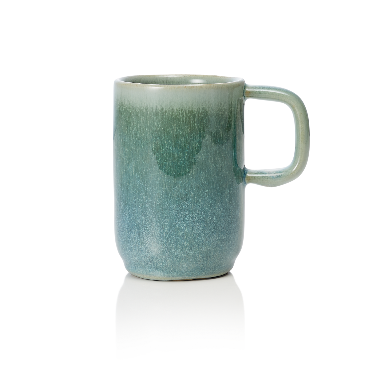 Lot de 6 mugs en Grès 0,37 L Vert myrte H 110 mm Ø 75 mm – Was Germany