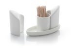Ménagère porcelaine Poivre sel et cure-dents 125x54x(H)90 mm - Lot de 48 - Hendi – Image 2