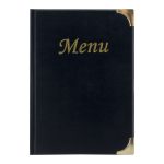 Basic A5 Carte Menu, 4 inserts fixes (présente 8 pages A5) - Securit