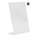 Porte-affiche en  L -  acrylique transparent - Format A6 - Securit