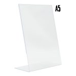 Porte-affiche en  L -  acrylique transparent - Format A5 - Securit – Image 2