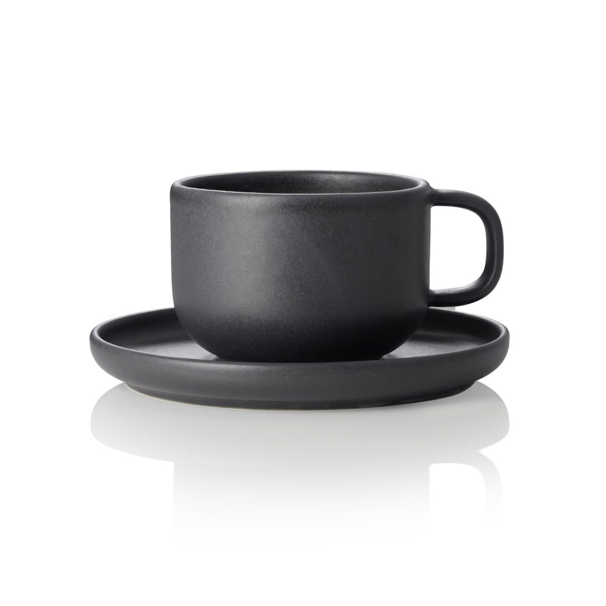 Lot de 6 tasses et soucoupes en grès 0,275 L Minuit H 60 mm – Was Germany