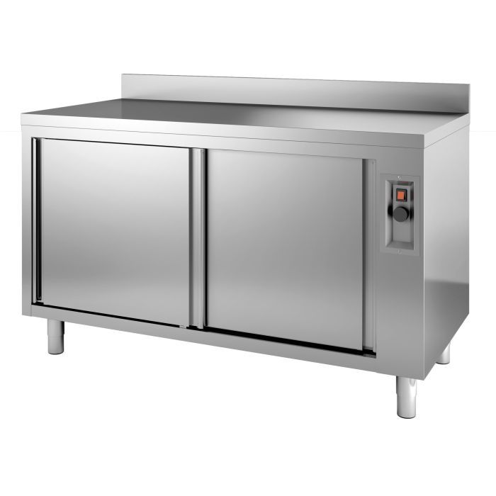Meuble Chauffant Inox Avec Dosseret – Profondeur 700 – Combisteel