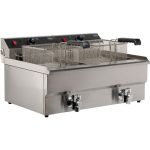 Friteuse professionnelle Électrique - 2 x 10 Litres - Vidange - 2 x 5 kW - Combisteel – Image 3