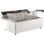 Friteuse Professionnelle Électrique - 2 x 6 L sans Robinet de Vidange - Combisteel – Image 2