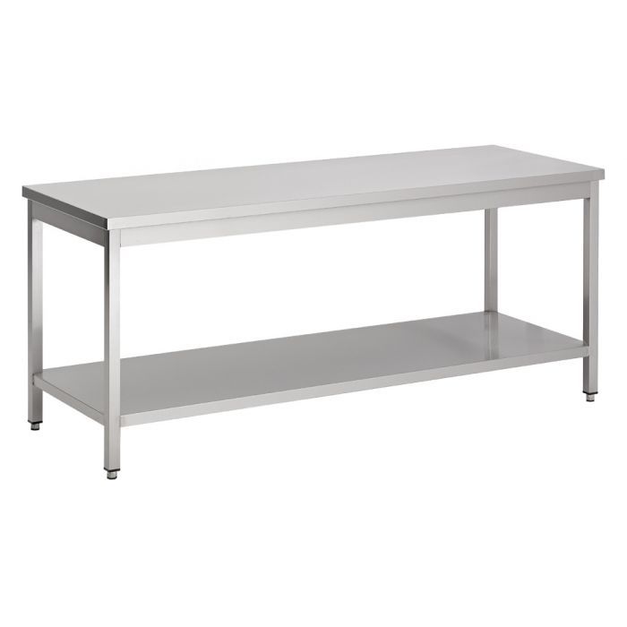 Table Inox Avec Etagère Basse Soudée – Gamme 600 – Combisteel