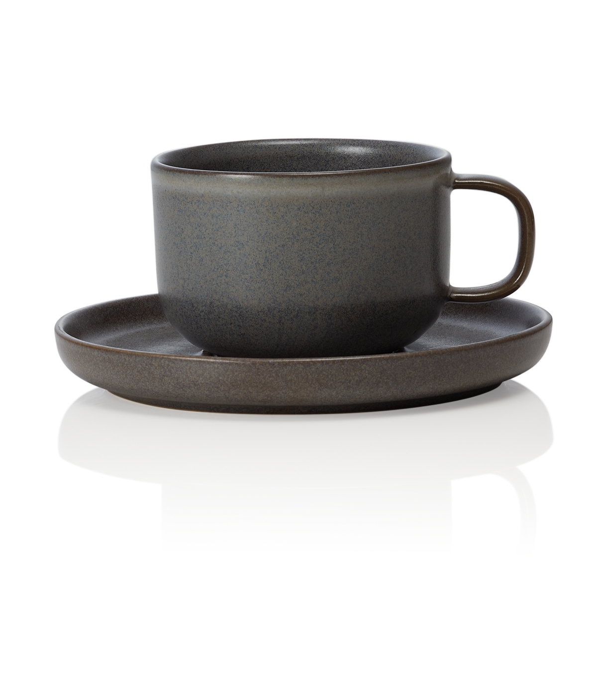 Lot de 6 tasses et soucoupes en Grès 0,275 L Gris pierre H 60 mm – Was Germany