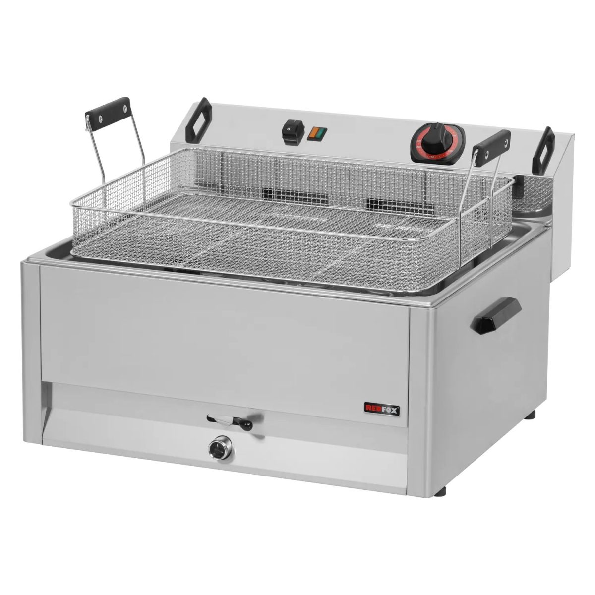 Friteuse électrique 0,5 kW/l, 30 l TOP avec robinet de vidange 400 V FE 60 T – Redfox