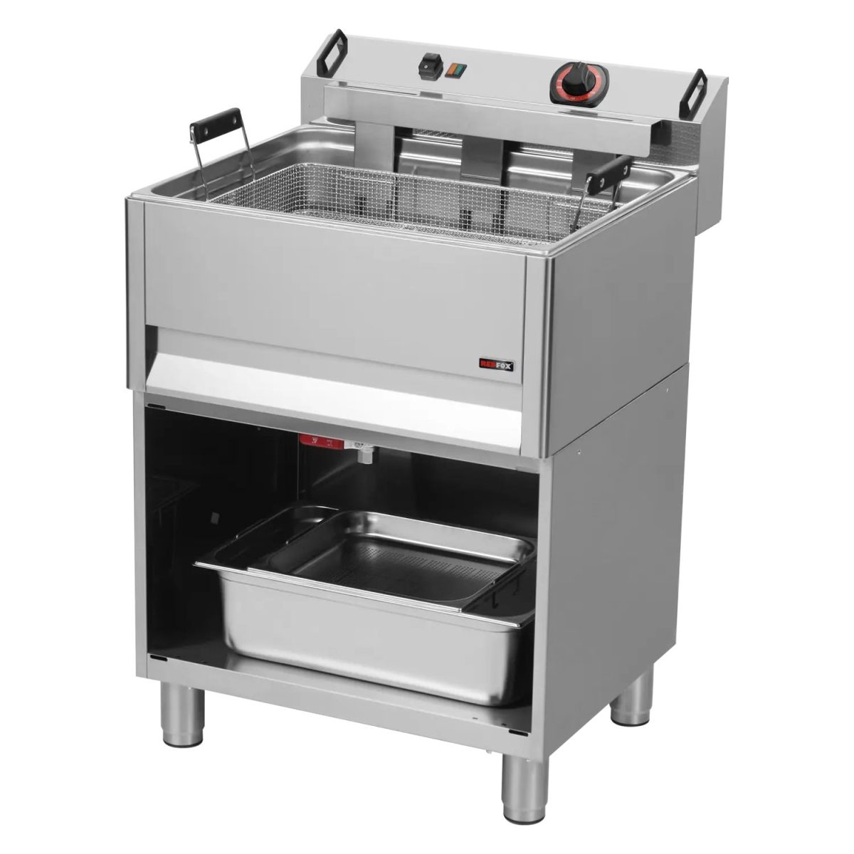 Friteuse électrique 0,5 kW/l, 30 l TOP avec robinet de vidange 400 V FE 60 T/P – Redfox