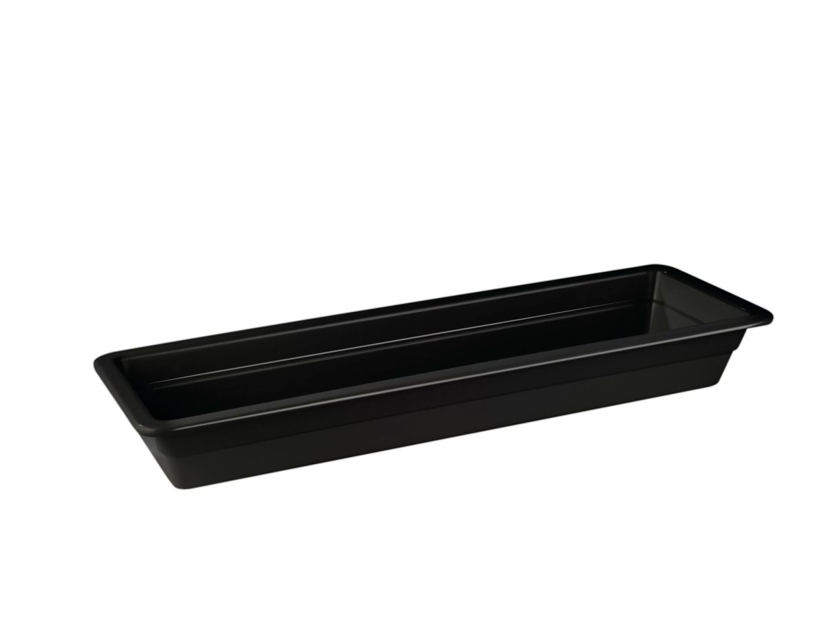 Plat GN 2/4 Classic Black H 20 mm en Mélamine Noir – Pujadas