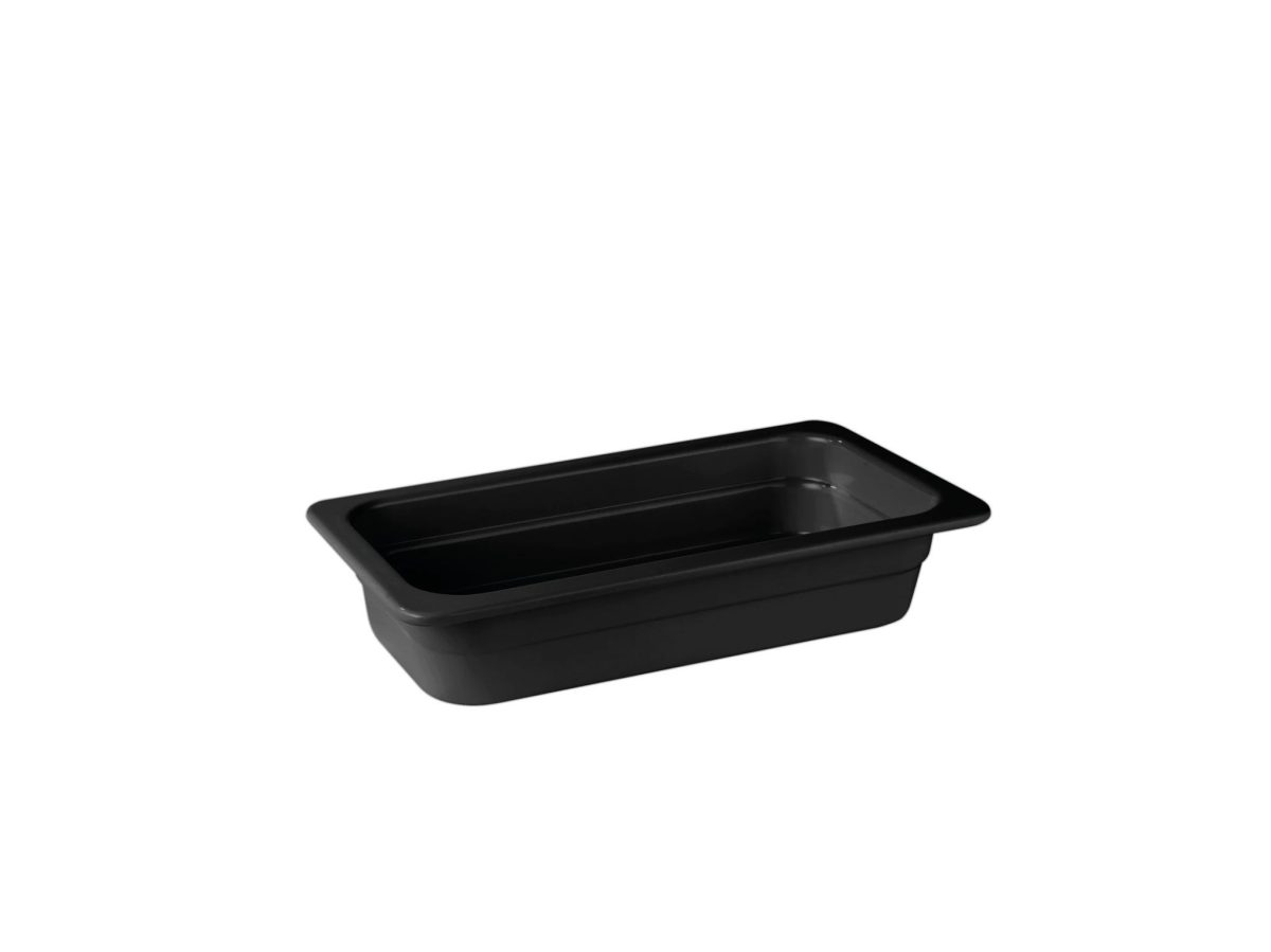 Play GN 1/3 Classic Black H 20 mm en Mélaminé Noir – Pujadas