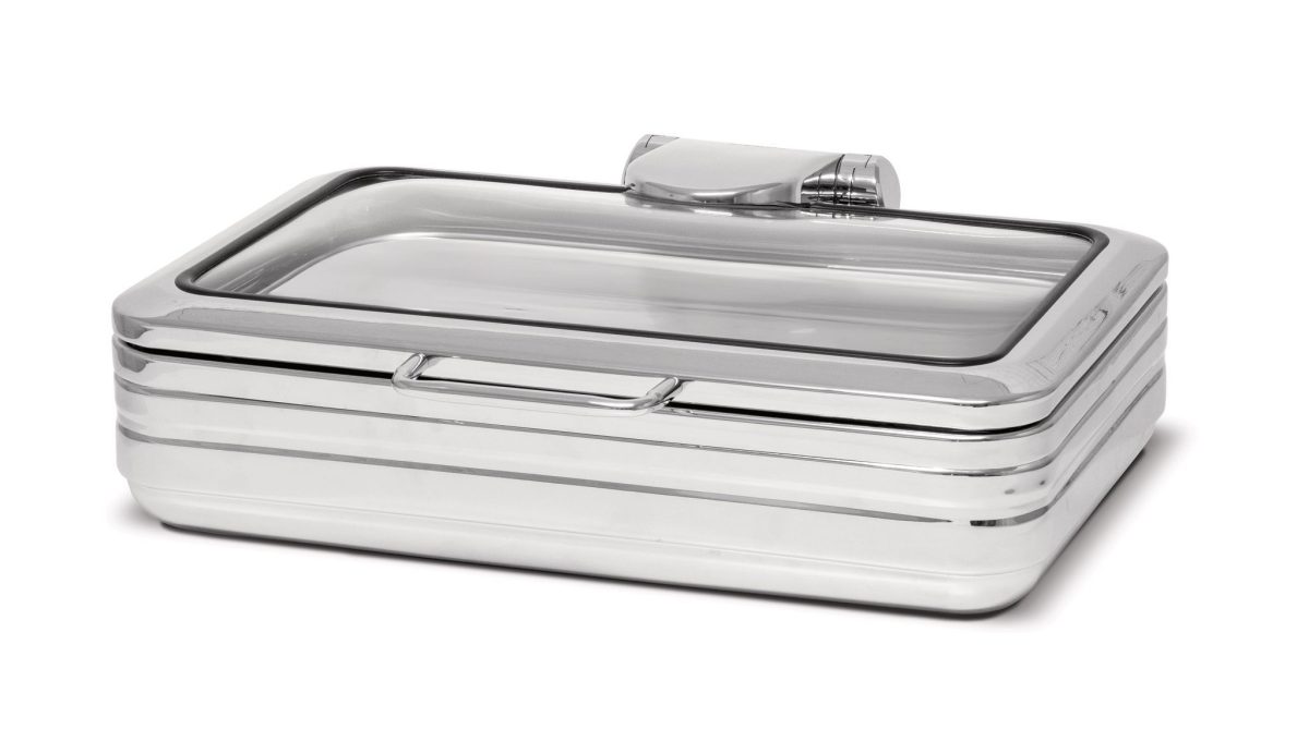 Chafing Dish Rectangulaire GN 1/1 avec Couvercle en Verre – Pujadas