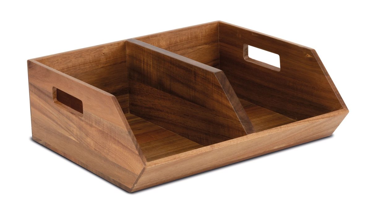 Grande Boîte en Bois Empilable Double 35 x 31 cm pour Buffet – Pujadas