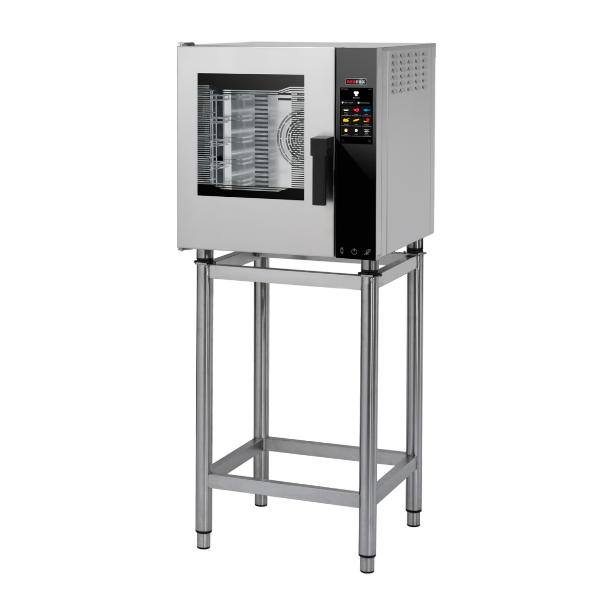 Four mixte électrique à injection, écran tactile couleur, nettoyage auto, porte gauche, 5x GN 2/4 – MPDN 0523 ELAM – Redfox