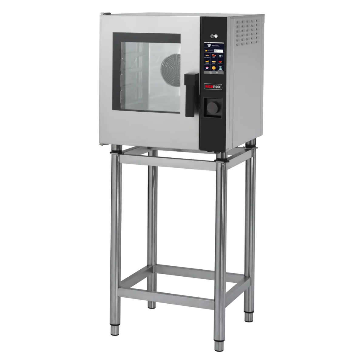 Four à convection électrique 5x GN 2/3, 4,8 kW, à injection, tactile, lavage automatique, porte gauche – MPD 0523 X ELAM – Redfox