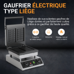 Gaufrier électrique gaufre type liège avec 2 empreintes - L2G – Image 3