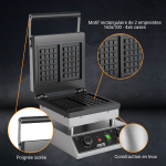 Gaufrier électrique gaufre type liège avec 2 empreintes - L2G – Image 2