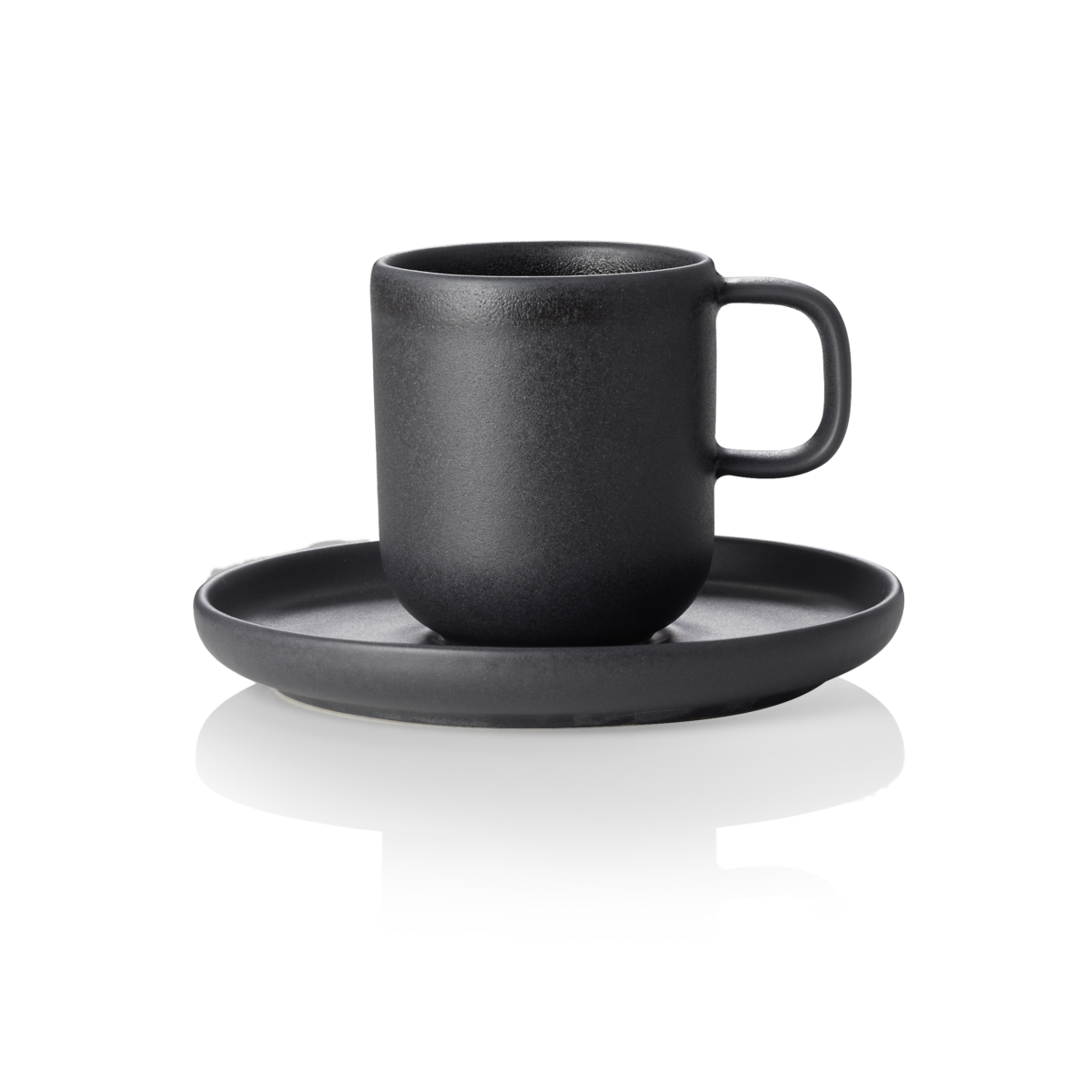 Lot de 6 tasses à espresso et soucoupes en Grès 0,09 L Minuit H 65 mm – Was Germany