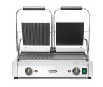 Grill de contact - modèle double moitié lisse moitié rainuré 230V/3600W - Hendi