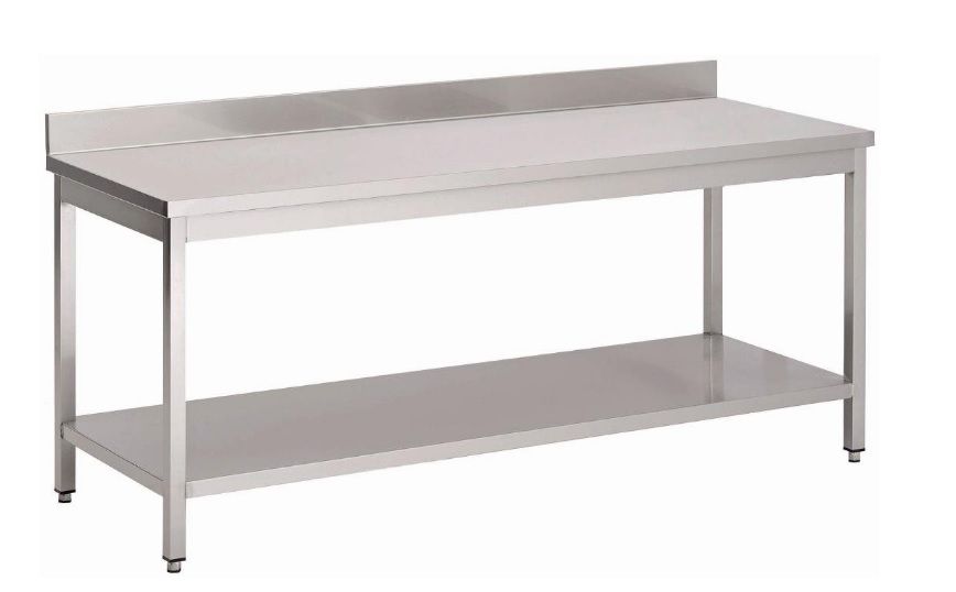 Table Inox Adossée Budget avec Etagère Gamme 700 – L2G