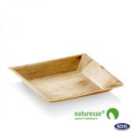 Assiette Carrée Feuille de Palmier 18x18 cm - SDG Lot de 100 – Image 3