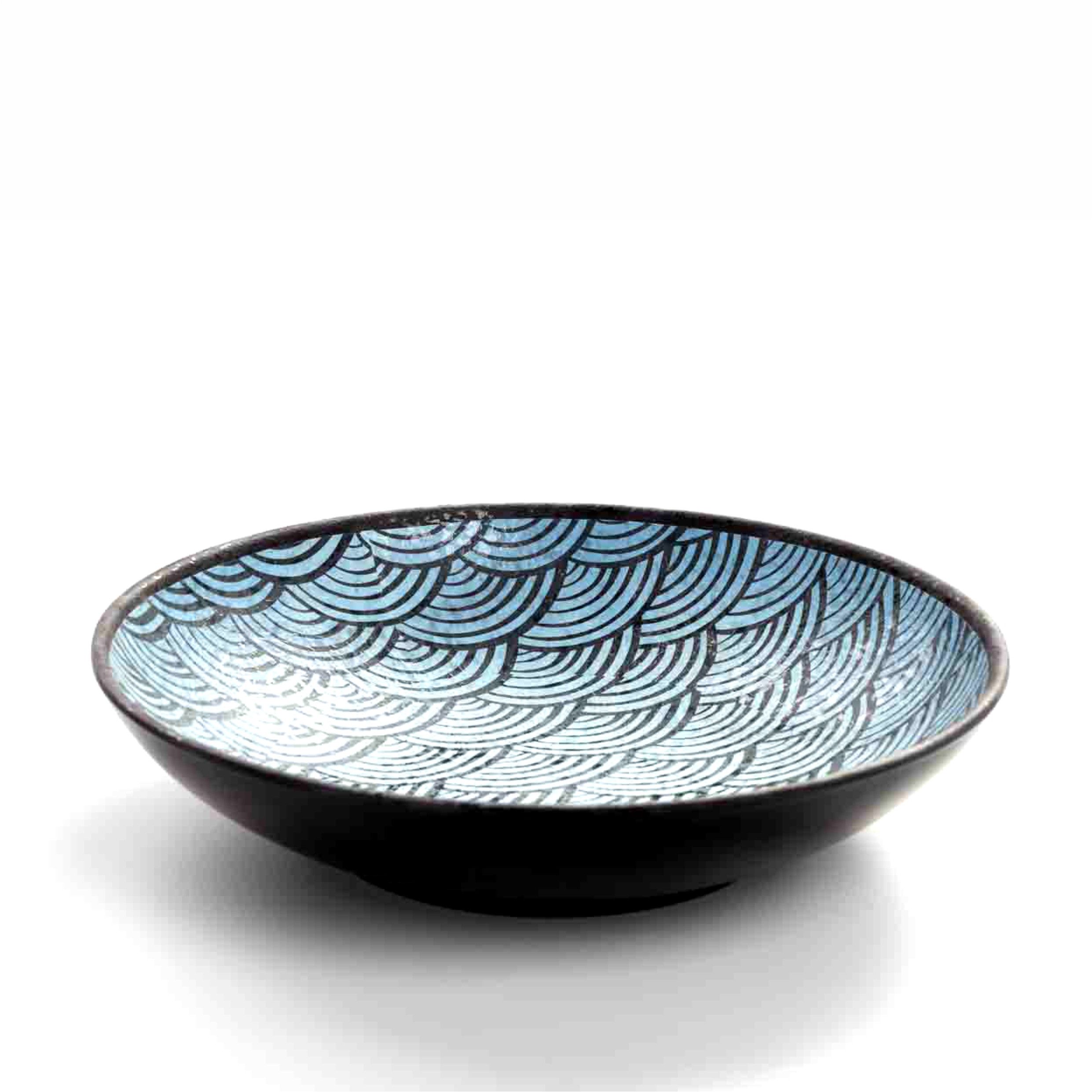 Assiette Creuse Mélamine Motifs Bleus Ø 22,5 cm - Pujadas – Image 1