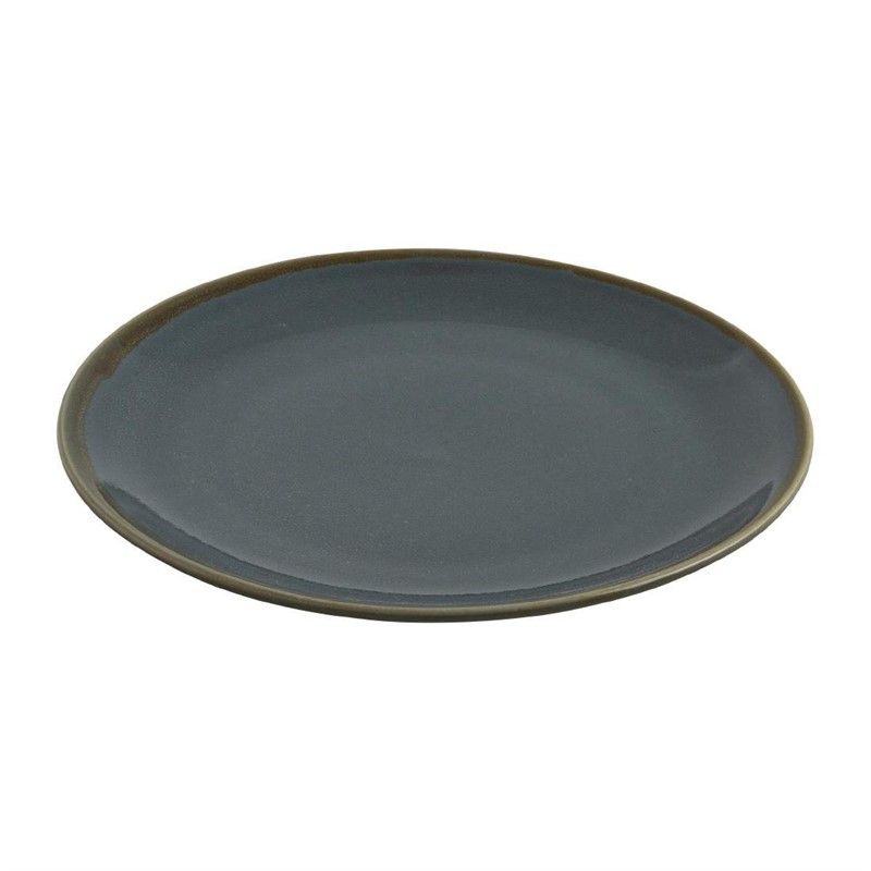 Assiette Plate Ronde Couleur Océan Kiln 280 mm - Lot de 4 - Olympia – Image 1